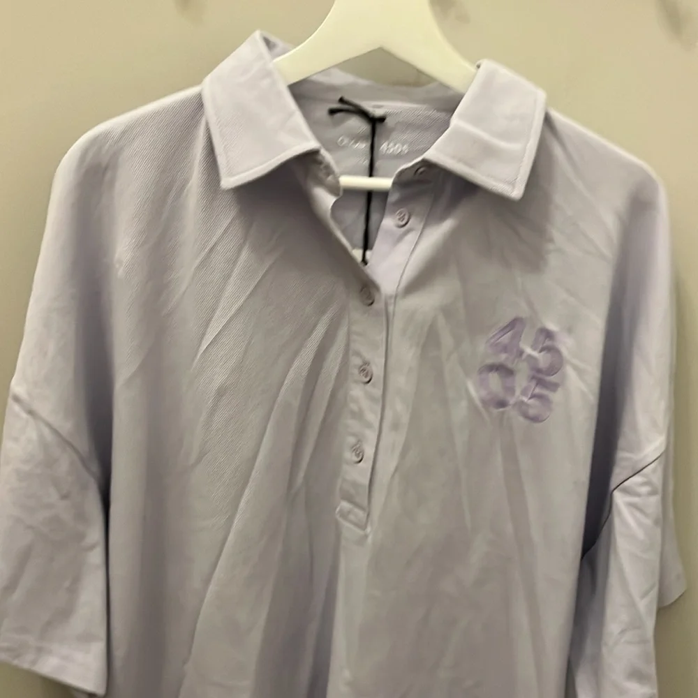 ASOS 4505 Mens Polo Shirt NWT  Oversized Size Large Purple Collar